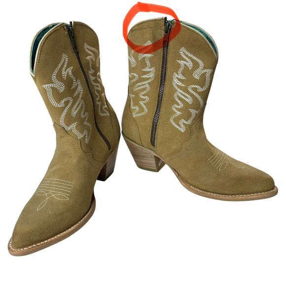 NEW Corral Embroidered Western Heeled Boot Camel Pointed Toe 8.5M MINOR FLAWS - Picture 10 of 14